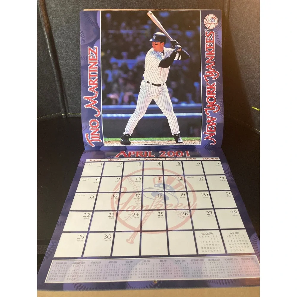 New York Yankees 2001 Team Calendar MLB Vintage Derek Jeter Jorge Posada JT & Co